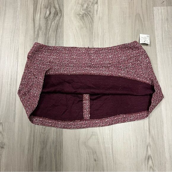 NWT vintage y2k Charlotte Russe preppy burgundy boucle miniskirt sz 11. - Picture 12 of 12